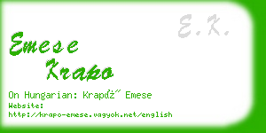 emese krapo business card